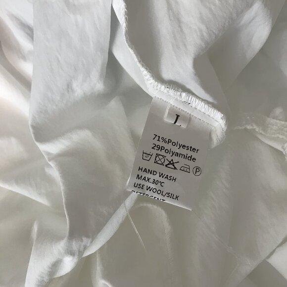 Summer Boho Dress White Corset Tie L - Picture 11 of 11